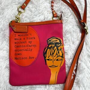 y2k COACH Bonnie Cashin Tribute Canvas Crossbody with Kisslock Front Pocket